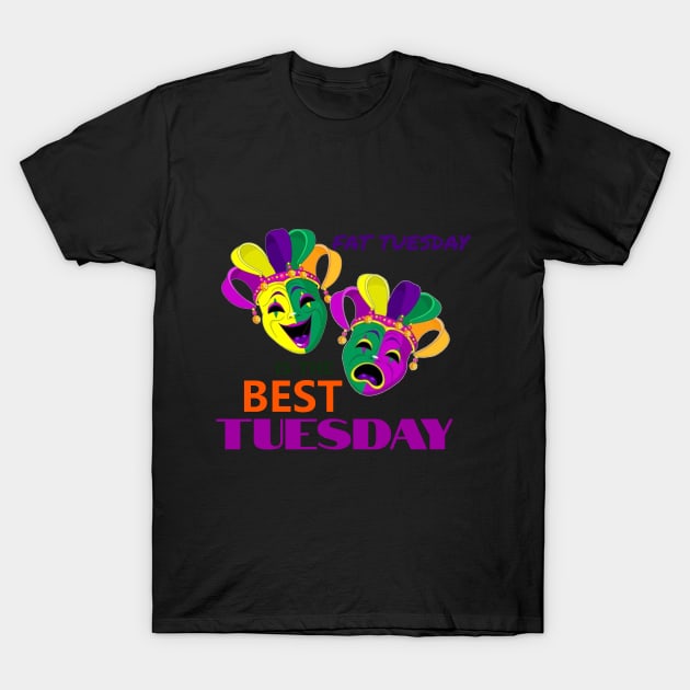 Mardi Gras Fat Tuesday Colorful. T-Shirt by Mony Shop